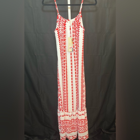 Dokotoo: Spaghetti Strap, Scoop Neck, Smocked Ruffle, Flowy Boho Maxi Dress - Picture 8 of 10